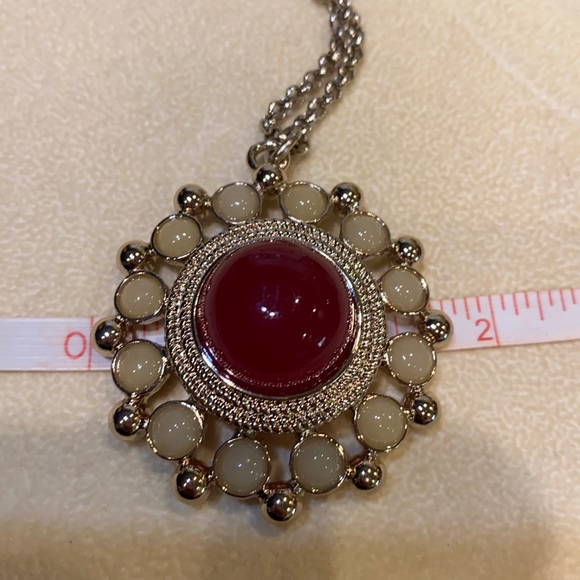 Pendant with faux gems Ann Taylor Necklace - Picture 5 of 5